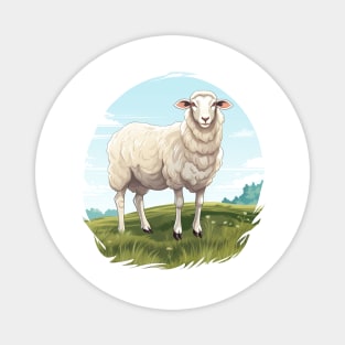 White Sheep Magnet